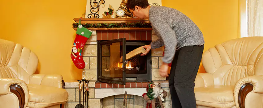 Rusted Metal Fireplace Restoration in Warrensburg, Missouri